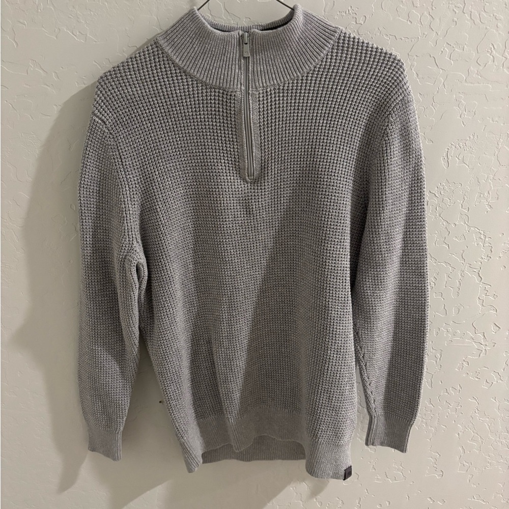 The Normal Brand Gray Half Zip Up Sweater